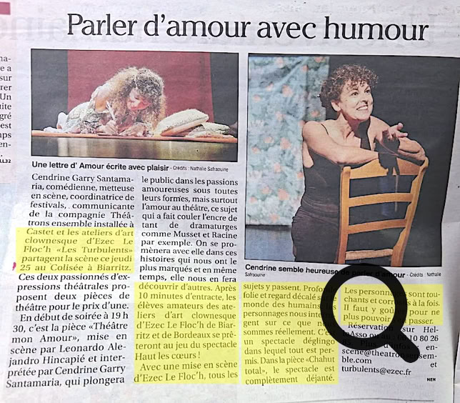 Article de presse des clowns de Biarritz